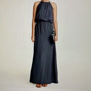H & M Conscious Collection elegant flowy gray maxi dress size 4.